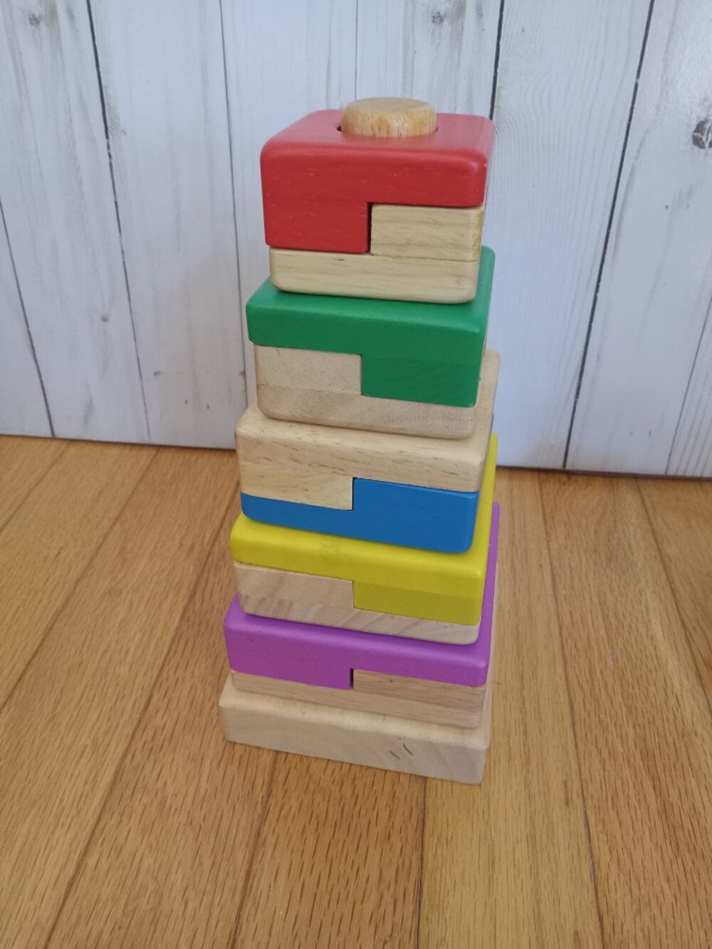 Wooden Toddler Stacking Block Tower - Pkolino - Picture 5 of 5